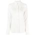 White long-sleeved shirt with cut-out