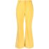 Yellow crop flared tailored trousers