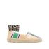 Multicoloured espadrilles with ankle ties