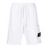 White sports shorts with logo application