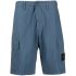 Powder blue Cargo bermuda shorts with Compass\