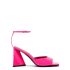 Fluo pink Piper sandals with squared heel