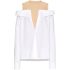 Valentino White shirt with open shoulders and top