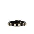 Black leather bracelet embellished with Rockstud