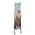 Delousi floral ruffled midi dress