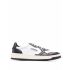 Medalist low sneaker in two-tone black and white leather