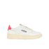 Medalist low white and neon pink leather sneakers