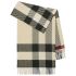 Check-pattern wool scarf