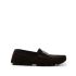 Logo-plaque suede loafers