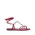 Fuchsia flip flop sandals with logo
