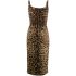 Leopard-print midi dress