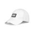White logo-tag baseball cap
