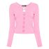 Cardigan rosa con cut-out