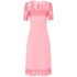 Pink floral-lace cady dress