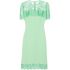 Green floral-lace cady dress