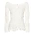 White sweater with perforated details