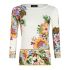 Floral-print silk blend jumper