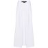 White ruched poplin cotton maxi skirt