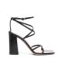 Cross-strap leather sandals