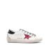 Super-star leather glittered sneakers