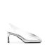75mm square-toe leather pumps