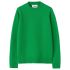Green crew-neck wool jumper