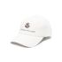 White logo-patch cotton cap