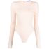 Nude bodysuit with long sleeves