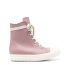 Lace-up leather pink sneakers