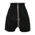 Black bermuda shorts with low crotch