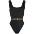 Black Greca one-piece swimsuit
