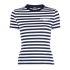 Logo-embroidered striped T-shirt