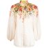 Alight floral-print linen blouse