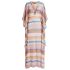 Long kaftan cover-up with v-neck and lurex