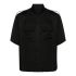 Black epaulettes short-sleeve shirt