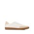 White court sneakers in perforated leather and suede