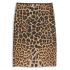 Leopard-print silk midi skirt
