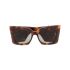 Brown oversize cat-eye sunglasses