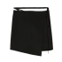Black mini wrap skirt