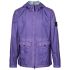 Purple hooded windbreaker jacket