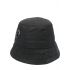 Black logo-plaque bucket hat