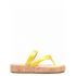 Yellow flat cork Sandals