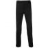 Black mid-rise tapered trousers