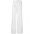 Floral embroidery white wide leg Trousers