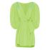 Puff sleeves green mini Dress