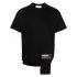 Pocket and logo patch black T-shirt