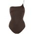 Brown one-shoulder Swimsuit