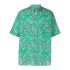 Floral print green short sleeved Shirt