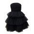 Black tulle strapless mini bustier Dress