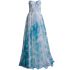 Long dress with blue net floral pattern